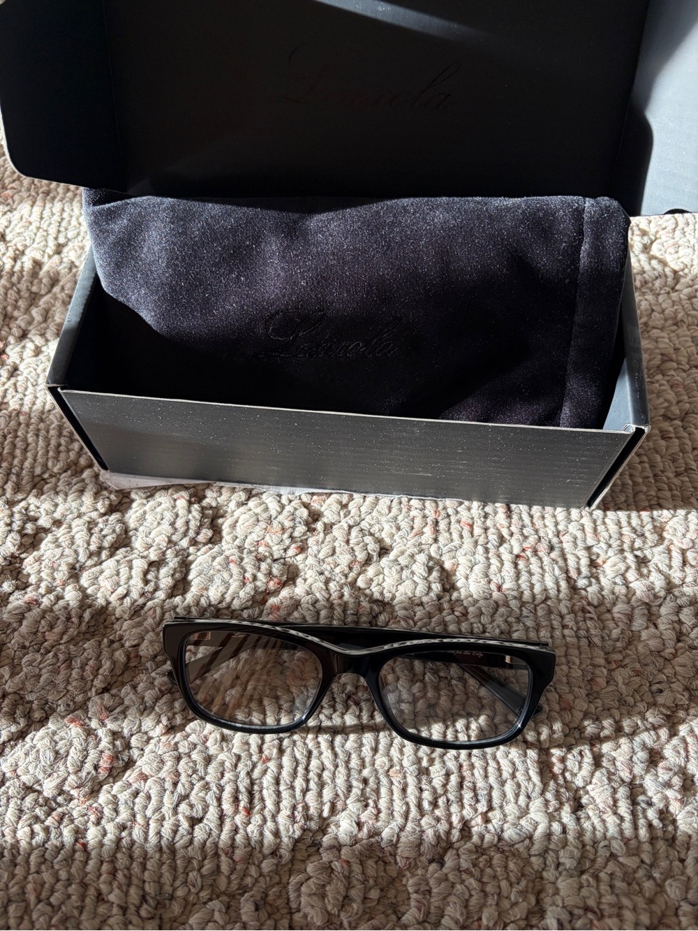 Lexxola Black Rectangle Eyeglasses can be filled with prescription never worn